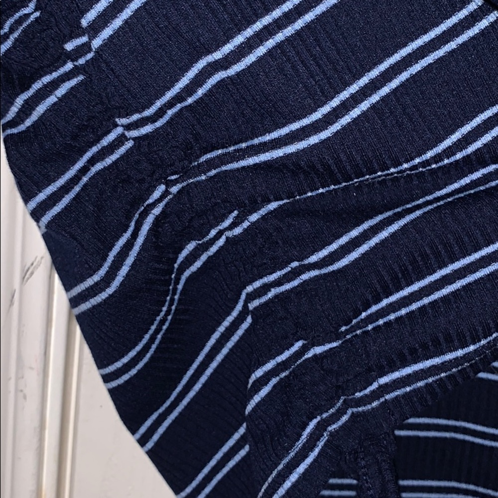 Striped Drawstring Side Tee - Picture 3 of 4